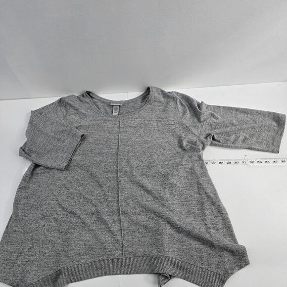Catherines sweater gray lightweight 3/4 sleeve womens 3X 6786 - Picture 1 of 6